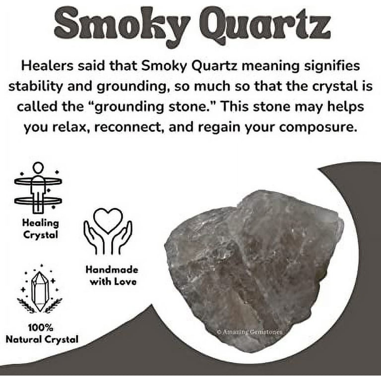 Smoky Quartz Crystal Raw Stones (2 Pieces)