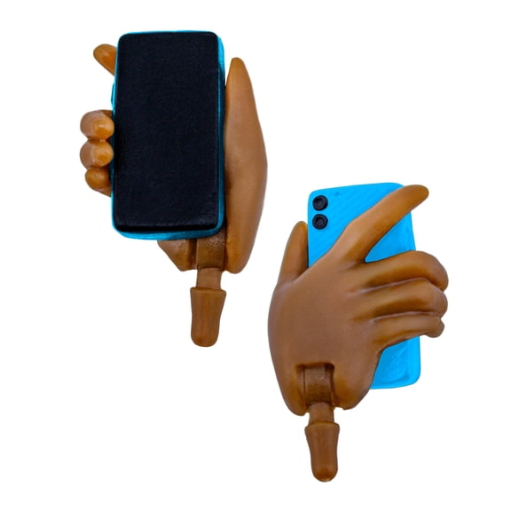 Cell Phone Accessory Hand for Figures Toy Company Ultimate 4.25 Inch Kid Figures [Black Skin Blue Phone]