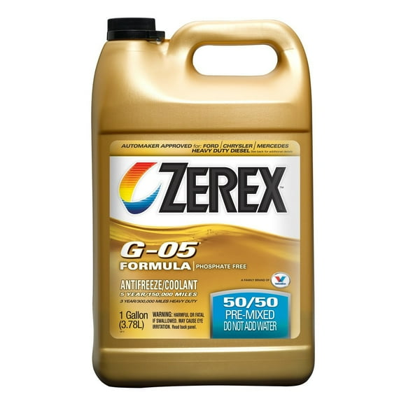 Zerex Engine Coolant ZXG05RU1 G-05; Pre-Mixed 50-50; Yellow; 1 Gallon Jug; Single