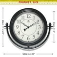 thumbnail image 7 of Infinity Instruments Finial Plastic 15.75" Indoor Wall Clock with Quartz Movement for Accurate Timekeeping, Black, 7 of 7
