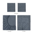thumbnail image 5 of Mainstays Super Soft Textured Microfiber Bed Sheet Set, Full, Navy, 4 Piece, 5 of 11
