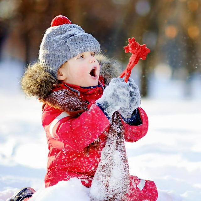 LSLJS Snowball Maker Winter Plastic Snowball Maker Clip Kids Outdoor Molding Toys