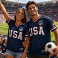 thumbnail image 4 of Men's National Team USA Soccer T Shirt 2026 Football Patriotic Shirts Short Sleeve Round Neck T Shirts Fan American Flag Graphic Tee, 4 of 8