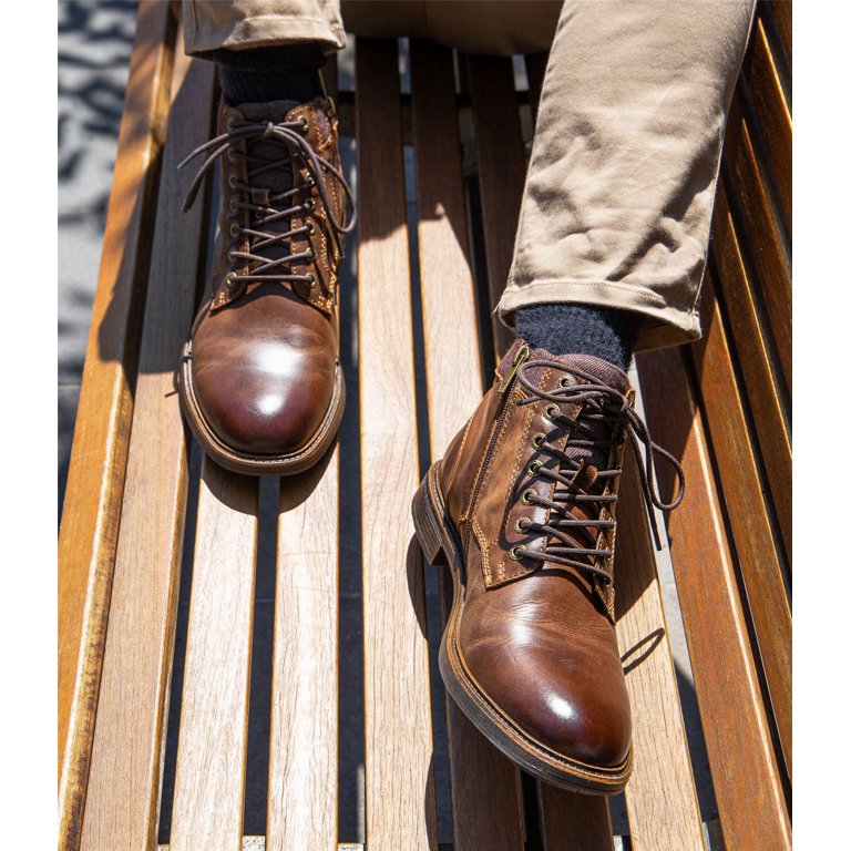 Windsorsmith Mens Brown Leather Casual Chelsea Chukka Ankle  display picture 3