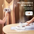thumbnail image 2 of Newbealer - Vaporizador Profesional para Ropa, Potente Plancha y Vaporizador de 1550 W, Control de Temperatura Inteligente de 3 Niveles, Gran Tanque de Agua Desmontable de 1,2 L, Autolimpiante, Blanco, 2 of 11