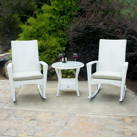 Tortuga Outdoor Bayview 3-pc. Wicker Rocking Chair and Table Set