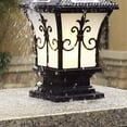 thumbnail image 5 of Dwellnix LED Solar Post Light Outdoor, Dusk to Dawn Outdoor Solar Lamps, Solar Pillar Light, Vintage Style LED Exterior Lighting Fixture for Decorative House Entrance Garden Backyard, Black, 5 of 7