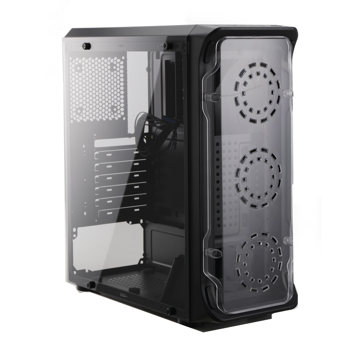 SUDEG ATX Mid Tower PC Computer Game Case Desktop Computer Case Side