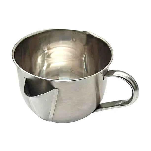 Bewildely Vaso separador de salsa, separador de salsa, fabricado en acero, filtro de acero, superficie para pavo, res, pollo, grasa de cocina Cocina y Comedor blanco plateado trampa de grasa