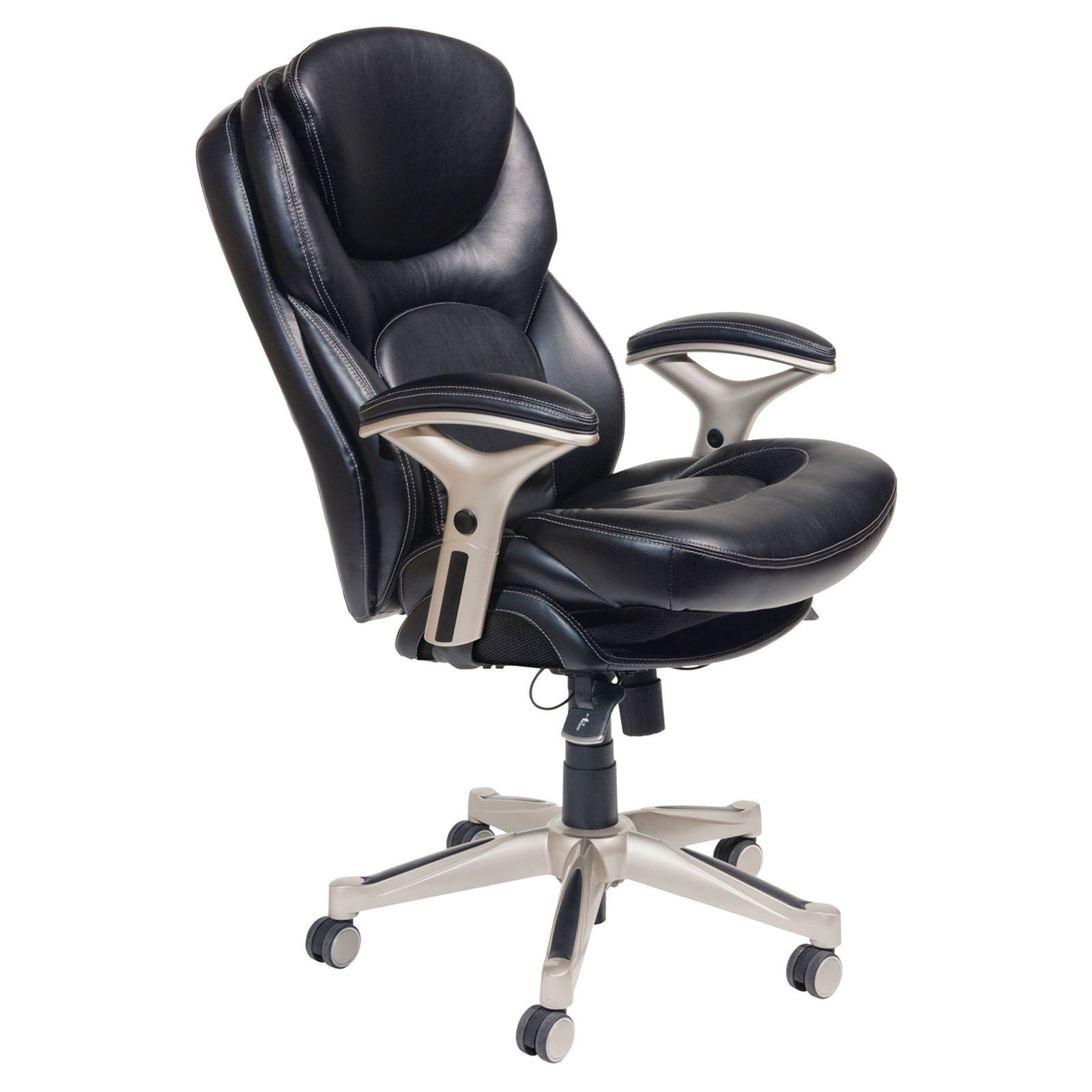 Serta Back In Motion Health And Wellness Mid Back Bonded Leather