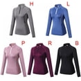 thumbnail image 4 of Women's Zipper Long Sleeve Sports Fitness Yoga Training Quick-drying Clothes T-shirt Autumn Top, 4 of 12