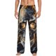 thumbnail image 1 of Balery Fiery Skull Trio Pantalones de pijama para hombre, pijama ultraligero, pantalón de descanso-Medium, 1 of 6
