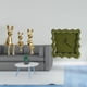 thumbnail image 2 of Escultura De Figura Familiar De Conejo Y Reloj De Pared Cuadrado, Pieza Central Para Escritorio, Mesa, Armario, Estantería, Baño, Cocina, Estudio, Decoración De Granja, 2 of 8