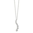 thumbnail image 4 of 925 Sterling Silver Cubic Zirconia Journey Necklace, 4 of 5