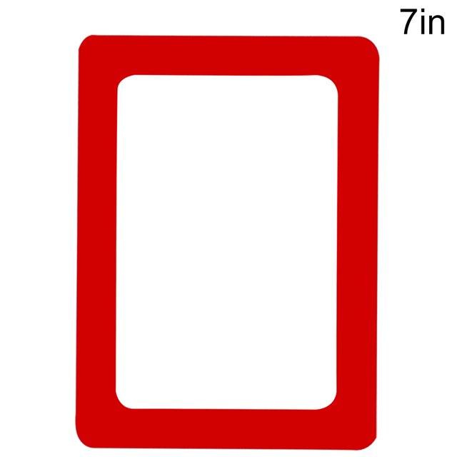 Adhesivo para marco de pared de fotos, marco de fotos de PVC de 2 capas, adhesivo extraíble para arte fotográfico para sala de estar, refrigerador, rojo, 7 " Noticed LF0072-11B