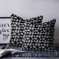 thumbnail image 2 of Black White Leaves 20x20 Pillow Covers Set of 2, Spring Pastoral Rustic Botanical Throw Pillow Covers Decorative Couch Cushion Case, Microfiber Square Pillowcases for Bedroom Car Living Room, 2 of 7