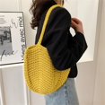 thumbnail image 2 of Bolso de mano para mujer, bolso de cubo, bolso de mano de verano, bolso de mano tejido para playa, bolso de mano para mujer (amarillo), 2 of 6