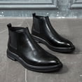 thumbnail image 2 of Botas Chelsea de punta de gran tamaño, botas de cuero para hombre de negocios de Inglaterra, 2 of 6