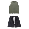thumbnail image 4 of Men's Suit Set for Spring Summer Lightweight Breathable Vest and Relaxed Shorts Ensemble for Casual Daily Wear, 4 of 4