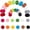 Mixed Color 02, variant on 10 pc Fibre Perfume Pads with Glitter Essential Oils Diffuser Locket Pads Flat Round Red 22.5x2.5mm