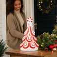 thumbnail image 3 of Lypsnake Lighted Blow Mold Peppermint Tree,Red White Striped Peppermint Topped Resin Christmas Tree Figurine,Tabletop Decor for Christmas Mantel Shelf Display, 3 of 7