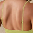 thumbnail image 4 of qolati Sports Bras for Women Adjustable Spaghetti Strap Backless Bralette Ribbed Knit Padded Workout Gym Yoga Bras Tops Everyday Wireless Bras S, 4 of 5