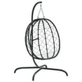 thumbnail image 5 of vidaXL Chaise Suspendue en Forme d'Œuf avec Coussin Anthracite en Rotin Poly et Acier, 5 of 5