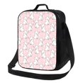 thumbnail image 1 of Gaeub Cute Rabbit print Lunch Box Large capacity Lunch Bag Leakproof Cooler Tote Bag Organizer with Adjustable Shoulder Strap, 1 of 7