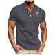 thumbnail image 2 of Tops para hombre, blusas y camisas de manga corta con cuello redondo para hombre, blusas casuales con estampado de botones, manga corta, cuello vuelto, blusas de poliéster para hombre, 2 of 6