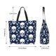 thumbnail image 5 of Balery white arrow Skull Bolsa Tote Estilo Estético con Cremalleras, Bolsa de Hombro, Bolsa de Compras Grande y Plegable, 5 of 8