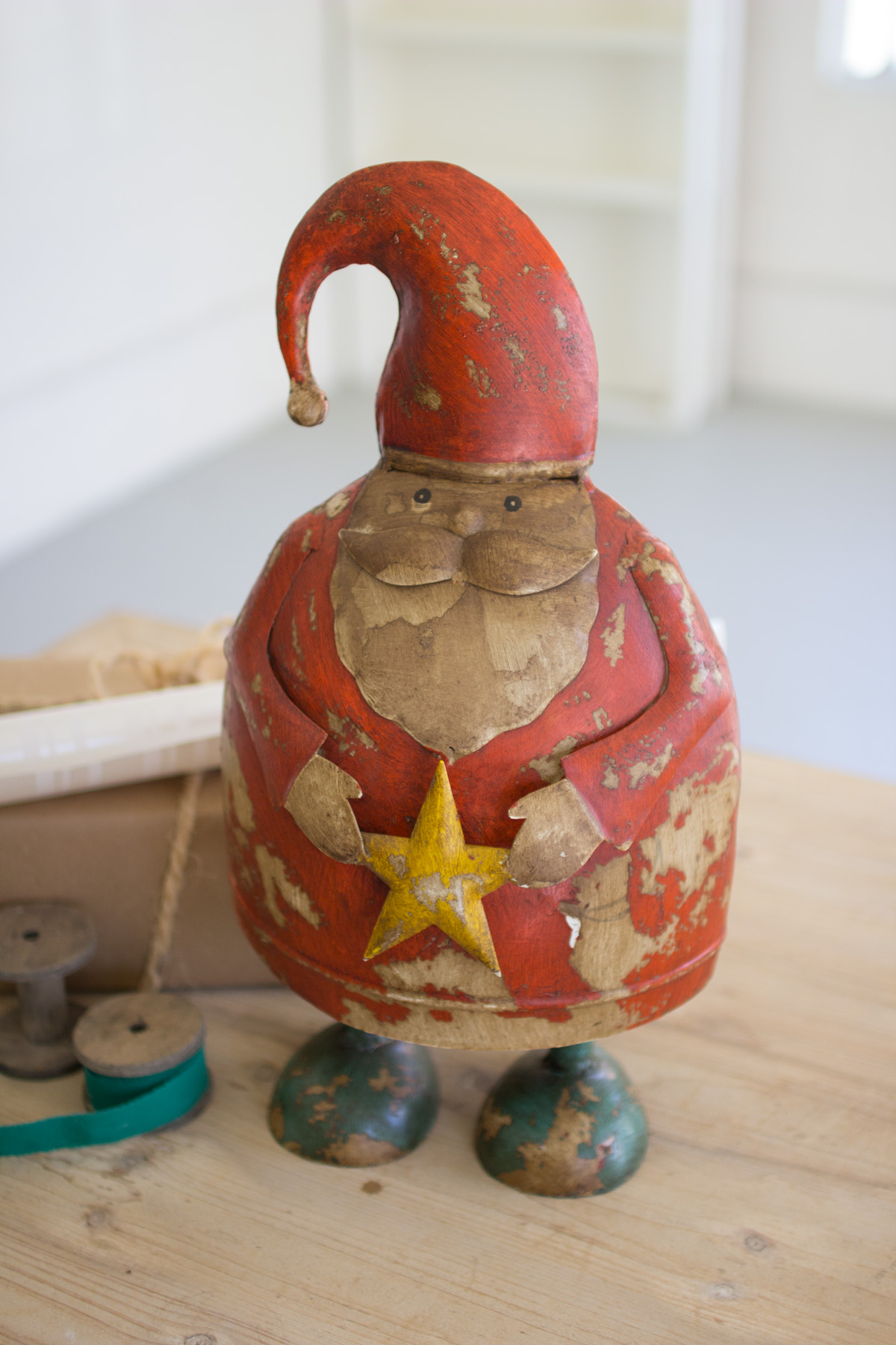 GwG Outlet Painted Recycled Metal Santa NBR1099