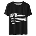 thumbnail image 3 of Camisetas de Manga Corta para las Mujeres, Blusa de Manga Corta de la Moda Del Día de la Independencia Hecha de Poliéster Cómodo para la Primavera Verano, Blusas de Manga Corta para las Mujeres, 3 of 7