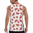 thumbnail image 3 of Xecao Hand Drawn Watermelon Men's Tank Top Workout Quick Dry Sleeveless Gym Jogging Muscle Shirts Summer Swim Beach Tops, 3 of 9