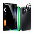 thumbnail image 1 of ccwonima 3 Pack Tempered Glass Privacy Screen Protector for Samsung Galaxy A17 5G with 3 Pack Camera Lens Protector, 9H Hardness, Bubble Free, Case Friendly, 1 of 1