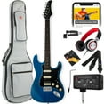 thumbnail image 3 of Best Choice Products Beginner HSS Electric Guitar Kit w/ Headphone Amp, Gig-Bag, Headphones - Midnight Blue/Black, 3 of 11