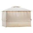 thumbnail image 5 of Clearance U_STYLE Quality Double Tiered Grill Canopy, Outdoor BBQ Gazebo Tent with UV Protection, Beige, 5 of 8