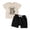 Black, variant on BOBOGOJP Toddler Baby Boy Summer Outfits I Require Snacks Raccoon Short Sleeve T-Shirts Shorts Set Cute Infant Clothes