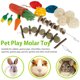 thumbnail image 3 of FUYGRCJ - Juego de 16 juguetes masticables naturales para conejos, duraderos y para animales pequeños, con bolas de madera de manzano y hierba, esponja vegetal y zanahoria, mejora la salud dental de, 3 of 8
