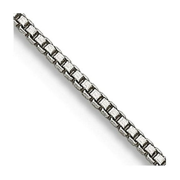 925 Sterling Silver .6mm Box Chain Necklace With 2in Ext. 18 Inch Chain Necklace for Women and Men