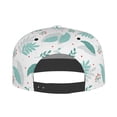 thumbnail image 5 of Flat Bill Trucker Hats for Women Men - Leaf print green Adjustable Flat Baseball Cap Snapback Hats Dad Hats for Men, 5 of 7