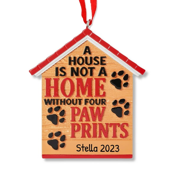Ornaments by Elves Personalized Dog House Christmas Ornament Dog Lovers Xmas Decorations .25lbs