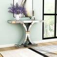 thumbnail image 5 of SHYFOY Mirrired Accent Table Console Table X-Cross Sofa Table, 5 of 10