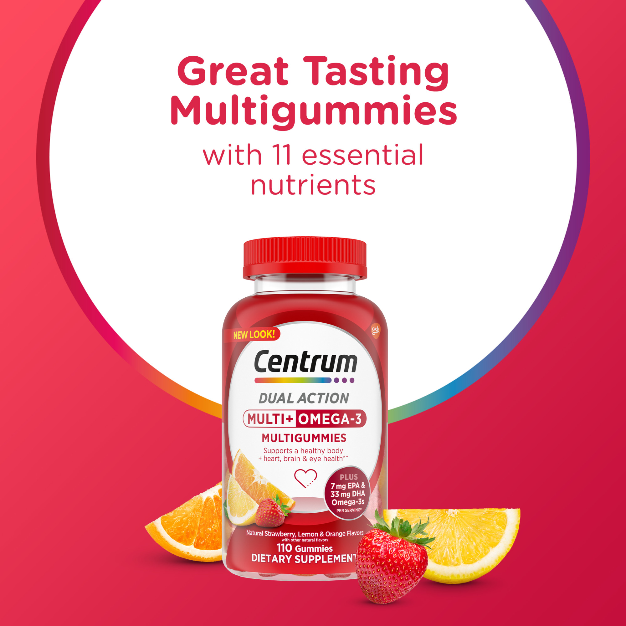 Centrum MultiGummies Multi+ Omega-3, 110 Count photo 8