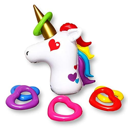 Unicorn Party Supplies Inflatable Unicorn Ring Toss Valentine