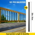 thumbnail image 3 of VEVORbrand Deck Balusters, 101 Pack Square Balusters Kits 32 inch Staircase Baluster with Screws, Aluminum Alloy Deck Railing, 3 of 9