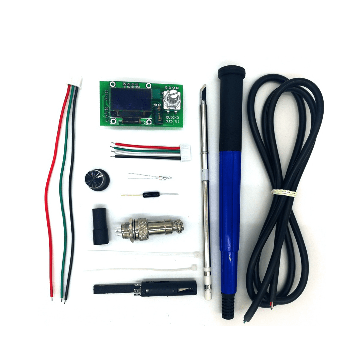 T12 OLED Controller Digital Soldering Iron Station DIY KITS with Handle Use for T12 Tips