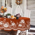 thumbnail image 1 of Nappe Ovale d'Automne, Nappe de Récolte d'Automne OrangeThanksgiving Citrouille Tournesol Feuille d'Érable, Nappe en Polyester Imperméable Résistante aux Plis Durable pour l'Automne, l'Action de Grâce, Déco Maison 60x120, 1 of 6