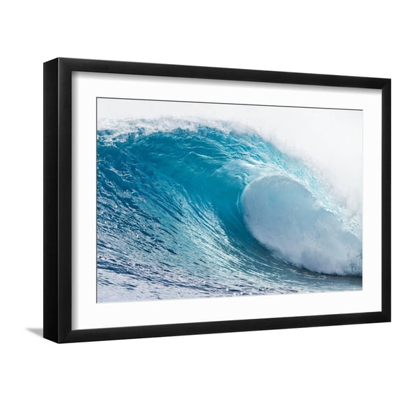 Art.com Waves in the Ocean, Tahiti, French Polynesia Photographic Print, Black Frame Wall Art, 23" x 17"