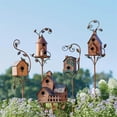 thumbnail image 2 of Outdoor Metal Birdhouse Stake, Hummingbird House, Bird House Garden Stakes, 2 of 3