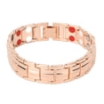 thumbnail image 1 of Pulseras de terapia magnética que mejoran el sueño y adelgazan Pulseras elegantes de acero de titanio Joyas para hombres Oro rosa, 1 of 9